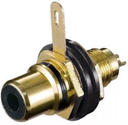 Goobay Conector RCA mama aurit montare pe panou negru Goobay (11308) - balutatech