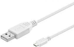 Goobay Cablu USB A tata la micro USB tata 1.8m Hi-Speed USB 2.0 alb Goobay (95143) - balutatech