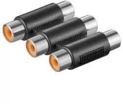 Goobay Adaptor prelungire 3x RCA mama la 3x RCA mama Goobay (12008) - balutatech
