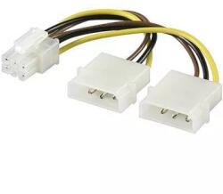 Goobay Cablu adaptor 2x Molex 5.25 la P6 PCI Express 6 pini 0.15m Goobay (51360)