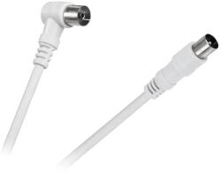 Cabletech Cablu RF video alb mufa dreapta si la 90 grade 5m Cabletech KPO2740F-5 (23066)