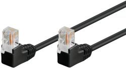Goobay Cablu patch UTP CAT5e RJ45 2x90 3m CCA negru Goobay (96088) - balutatech