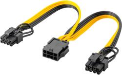 Goobay Cablu adaptor ATX alimentare cu 8 pini mama la 6+2 tata pentru placa video PCI Express Goobay 60000 (60000) - balutatech