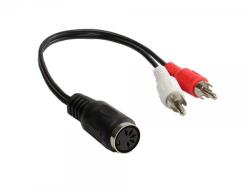 Goobay Cablu adaptor 2x RCA la 5 pini DIN mama 20cm Goobay (50004) - balutatech