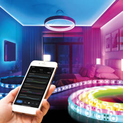 PHENOM Banda LED inteligenta RGB SMD 30LED-uri m 2x5m pachet PHENOM (55860)
