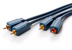 clicktronic Cablu Profesional OFC RCA mufa x2 din ambele parti 1m Placare aurit albastru CLICKTRONIC 70377 (70377) - balutatech