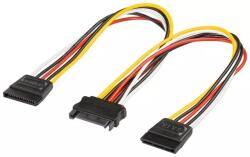  Cablu alimentare SATA mama - 2x SATA tata 0.2m (18062)