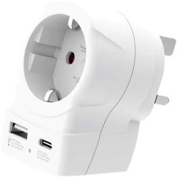 SKROSS Adaptor priza Skross 1.500283-E EU la UK USB-A USB-C 20W (1.500283-E)