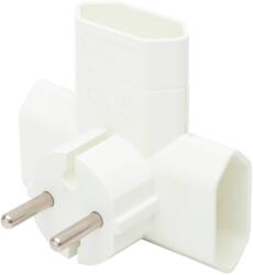 Somogyi Elektronic Soclu EURO x3 distribuitor T alb montare incastrata Home TPF3E (22697)