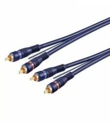 Goobay Cablu 2x RCA la 2x RCA cu remote 5m OFC dublu ecranat Goobay (50175) - balutatech
