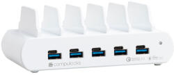Compulocks 5 Ports USB Charging Dock Station, Beltéri, Váltakozó áram, 20 V, Fehér (5PUSBCDKS-EU)