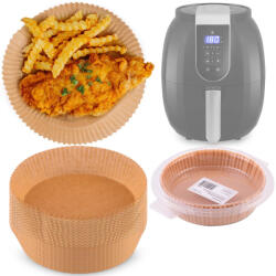 Berdsen Hârtie de copt pentru friteuză cu aer cald Air Fryer, Berdsen, 16 cm, 20 buc, maro natural, rezistentă la căldură, antiaderentă, rotundă