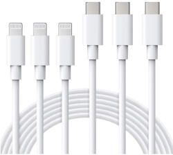 quandes Set 3 buc cablu date 1M, 37W, typ C pentru iphone 14, 13 pro, 12 pro max, 11, QUANDES®