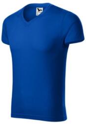 MALFINI Póló férfi Slim Fit V-neck 146 királykék M méret
