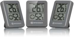 Bresser Termometru Hygrometru Bresser Set 3 bucati, Digital, Cu Indicator Smiley, Gri (85495338)