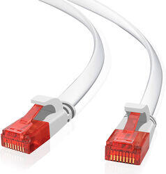 helos Cablu twisted pair Cat 6 Ultraflat U/UTP RJ45 alb 5m (263021)