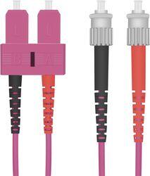 helos Cablu fibra optica helos Duplex OM4 50/125m SC-ST 10m, violet, LSZH (126440)