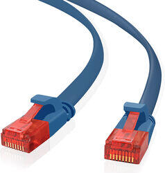 helos Cablu twisted pair CAT 6 Ultraplat U/UTP RJ45 albastru 7, 5m (262972)