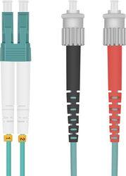 helos Cablu fibra optica helos Duplex OM3, conectori LC-ST, aqua, 3m, LSZH (126409)
