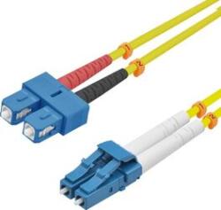 helos Cablu fibra optica helos Duplex 3, 0mm LC-SC galben 15m LSZH (216669)