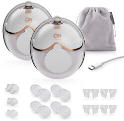 KinderKraft Pompa electrică dublă pentru lapte Kinderkraft - Mamaflow Double, Golden (NEW024985)