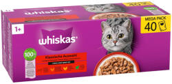 Whiskas 40x85g Whiskas 1+ Adult klasszikus válogatás szószban nedves macskatáp