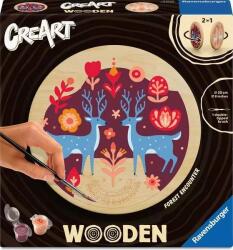 Ravensburger Set pentru pictură după numere Ravensburger CreArt Wooden - Întâlnire în pădure (12023211)