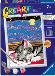 Ravensburger Set de pictură după numere Ravensburger CreArt - Pisică adormită (12023262)