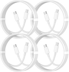 quandes Set 4 accesorii Cablu incarcare USB-C, 1M, 37w, pentru Iphone 14, 13, 12, 11 pro max, QUANDES®