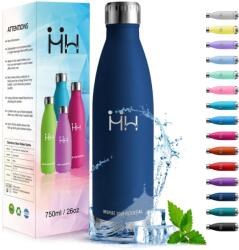 HoneyHolly Rozsdamentes Acél Termosz Kulacs 750 ml, BPA-mentes, Szénsavas Italhoz is, Szivárgásmentes, Fitness, Edzőterem, Kerékpár
