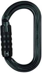 Petzl OK Triact-Lock ovális hegymászó biztonsági záróelem - könnyű túrafelszerelés, fekete