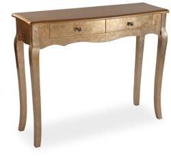 Versa Cagliari Grande Arany Előszoba Asztal, Fusion Chic Stílus, Lakkozott Fa, 80x100x35 cm