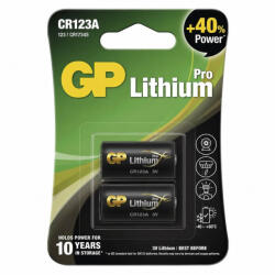 GP Batteries GP CR123A 3V lítium elem 2db/csomag (ár/csomag)