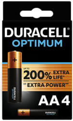 Duracell Optimum LR6 AA alkáli ceruzaelem MX1500 4db/csomag (ár/csomag)