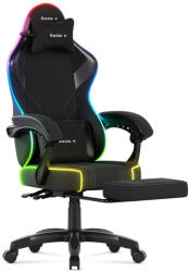 Huzaro Force 3.7 gamer szék, fekete RGB led világítással