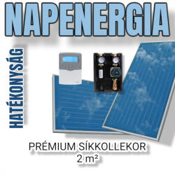 Napcsap Síkkollekoros csomag 1 db napkollektorral SR208C vezérléssel és szivattyú állomás keringető szivattyúval (SZETT_SIK_2NM_ENV_SR208C_COR)