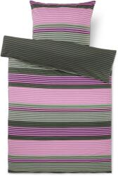 Tchibo - Kétoldalas téli jersey ágynemű, csíkos, zöld, egyszemélyes