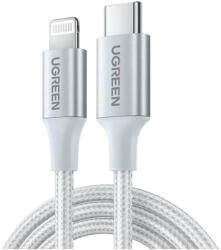 UGREEN Cablu UGREEN US304 USB-C la Lightning 1.5 m PD 3A MFi 480 Mbps Argintiu UG-70524-150 iPhone cabluri de date (UG-70524-150)