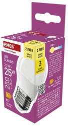 EMOS CLS Mini Globe LED-izzó, E27, 2, 2 W (25 W), 250 lm, meleg fehér, 2700K, 220-240V, CRI>80, EMOS, ZQ6E01 (ZQ6E01)