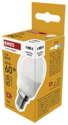 EMOS LED izzó Basic MINI GLOBE E14, 8, 8 W (60 W), 806 lm, Természetes fehér, 4000K, 230V, CRI>80, EMOS, ZL1F48 (ZL1F48)