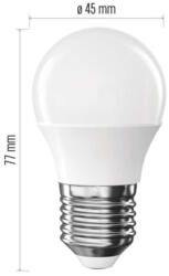 EMOS LED izzó Classic Mini Globe, E27, 2, 5 W (32 W), 350 lm, Meleg fehér, 2700K, 230V, CRI>80, EMOS, ZQ6D11 (ZQ6D11)