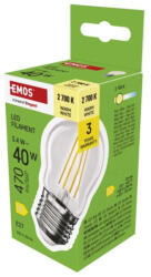 EMOS LED izzó Filament Mini Globe, E27, 3, 4 W (40 W), 470 lm, Meleg fehér, 2700K, 230V, CRI>80, EMOS, ZF6D22 (ZF6D22)
