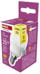 EMOS CLS Mini Globe LED-izzó, E14, 2, 2 W (25 W), 250 lm, meleg fehér, 2700K, 220-240V, CRI>80, EMOS, ZQ1E01 (ZQ1E01)