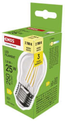 EMOS LED izzó Filament Mini Globe, E27, 1, 8 W (25 W), 250 lm, Meleg fehér, 2700K, 230V, CRI>80, EMOS, ZF6D02 (ZF6D02)