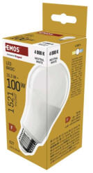 EMOS LED izzó Basic A60, E27, 15, 3W (100 W), 1521 lm, Természetes fehér, 4000K, 230V, CRI>80, EMOS, ZL5F68 (ZL5F68)