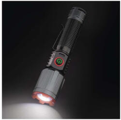 EMOS LED tölthető fém zseblámpa 1200 lm, 2200 mAh, fekete, metál szürke, IP43, P3121 (P3121)