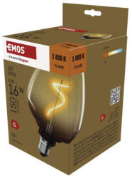 EMOS LED izzó DECO S123/ E27, 4 W (16 W), 150 lm, borostyán, 1800K, 230V, CRI>80, EMOS, Z59G01 (Z59G01)