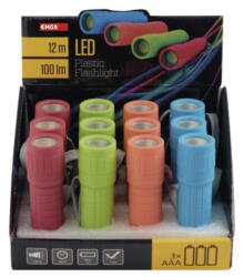 EMOS COB LED zseblámpa 1W 100lm 12db, display box, zöld, rózsaszín, kék, narancs, P4706 (P4706)