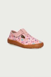 Froddo gyerek papucs BAREFOOT CANVAS T-BAR - rózsaszín 26