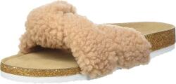 L37 Flip-flop Papucs Casual Bolyhos Szőrmével Bézs Parafa Talppal 38 J6A